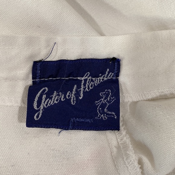 Vintage Gator of Florida White w blue/red stripes w pockets Tennis Skort - Picture 7 of 13